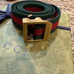 Gucci - Web belt - rectangular buckle - size 100